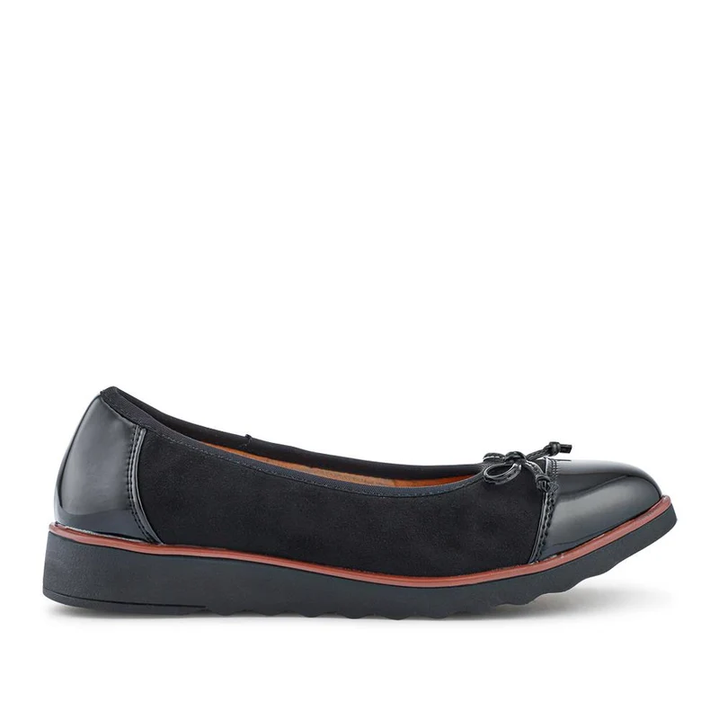 Lightweight Ballet Pumps - BRK34011 / 320 508 - Black-Black Patent