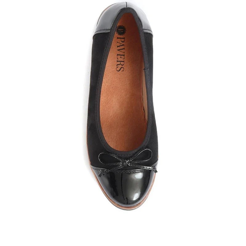 Lightweight Ballet Pumps - BRK34011 / 320 508 - Black-Black Patent