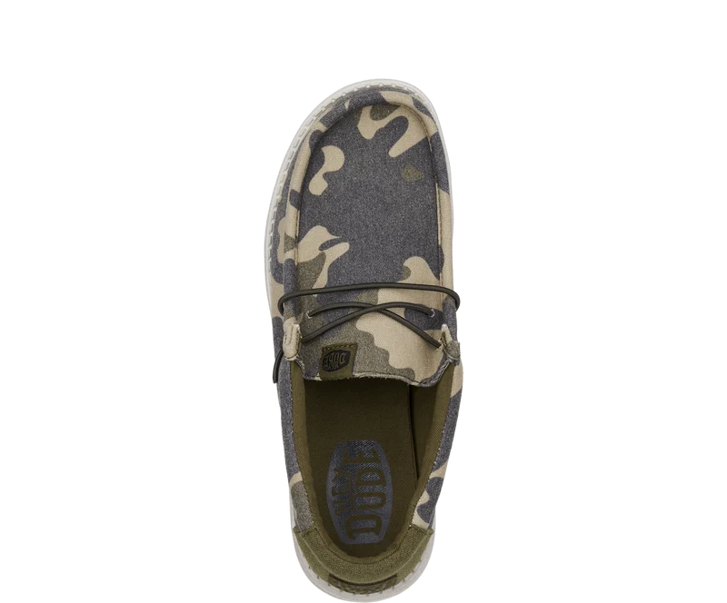 Hey Dude Wally Herren-Mokassin, gewaschenes Camouflage-Muster - Camouflage
