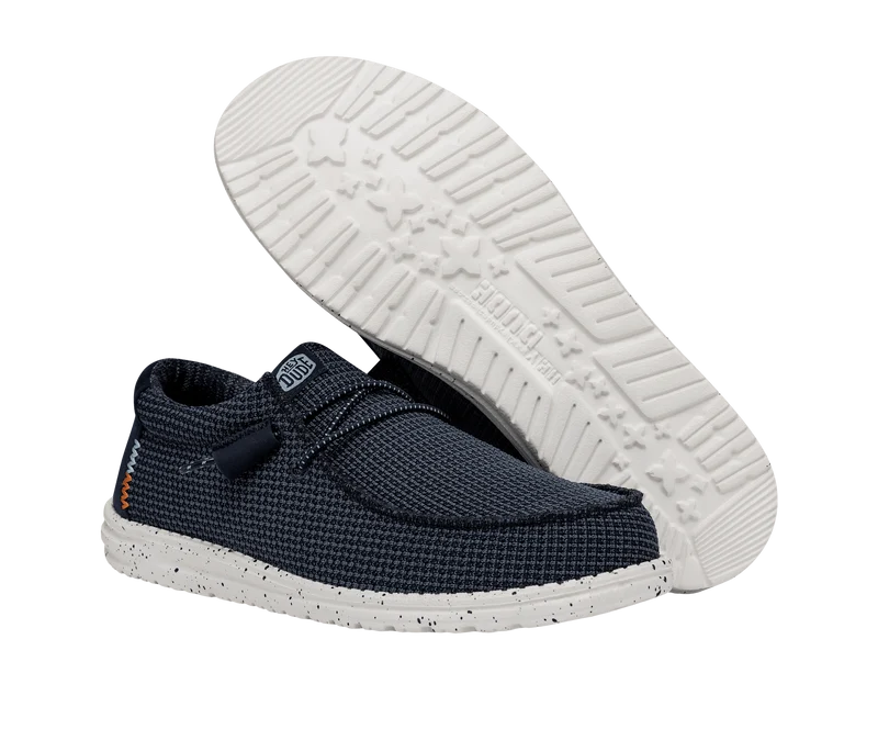 Hey Dude Wally Sport Mesh-Mokassin für Herren – Marineblau