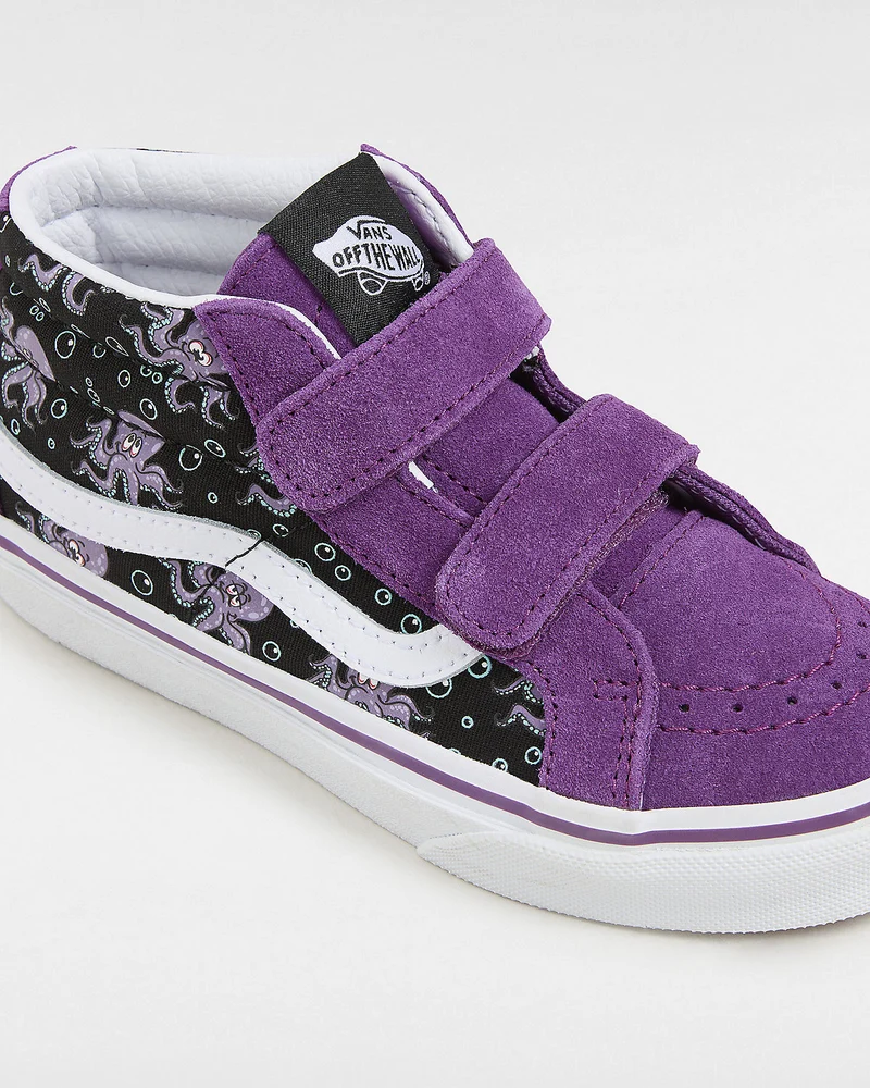VANS Kinder Sk8-Mid Reissue V Glow Octopus Trainer – Schwarz / Lila