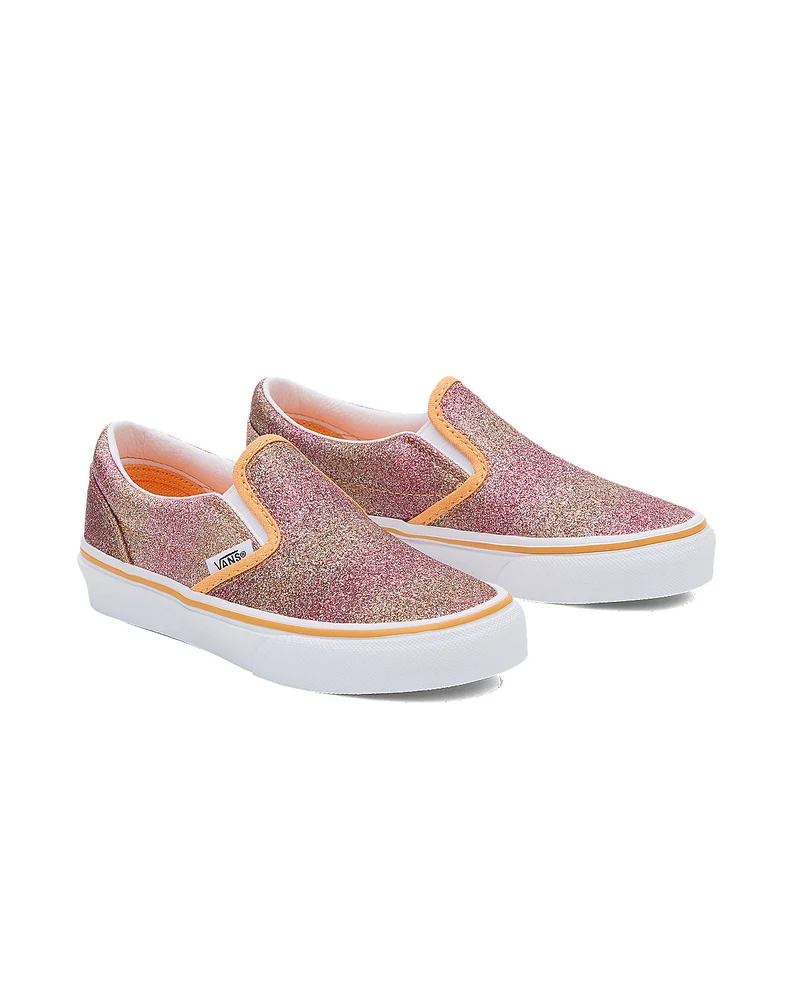 VANS Klassische Slip-On-Sneaker „Sunrise Glitter“ für Kinder – Mehrfarbig