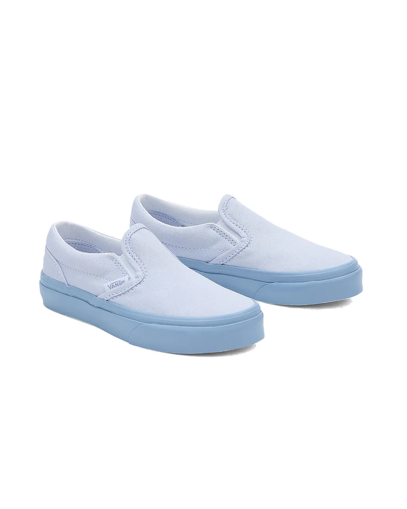 VANS Klassische Slip-On-Sneaker für Kinder mit glänzender Seitenwand – Blau