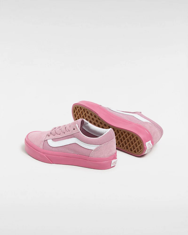 VANS Old Skool Glossy Sidewall-Sneaker für Kinder – Rosa
