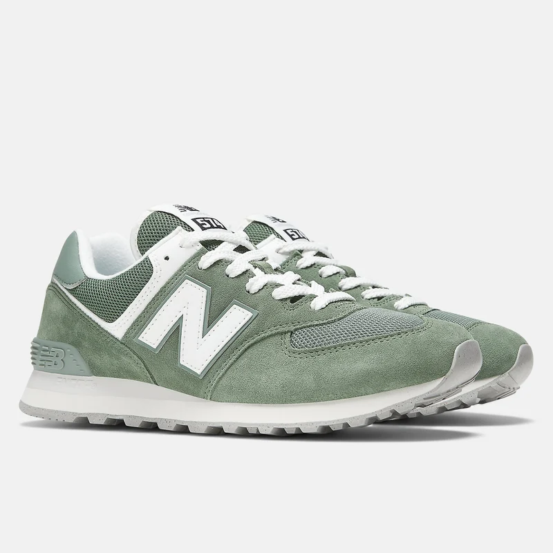 New Balance Herren 574 Fashion Trainer – Grün / Weiß