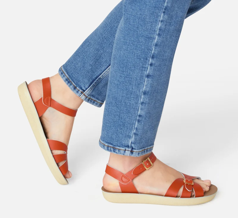 Salt Water Sandals Damen-Boardwalk-Sandale – Paprika