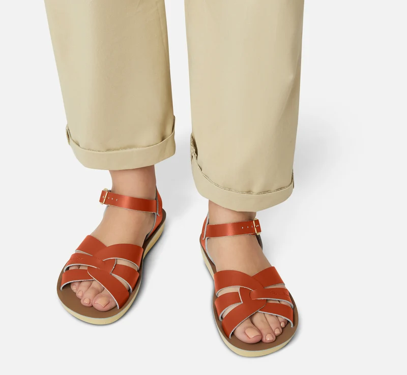 Salt Water Sandals Damen-Boardwalk-Sandale – Paprika
