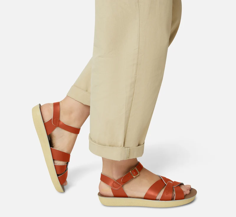 Salt Water Sandals Damen-Boardwalk-Sandale – Paprika