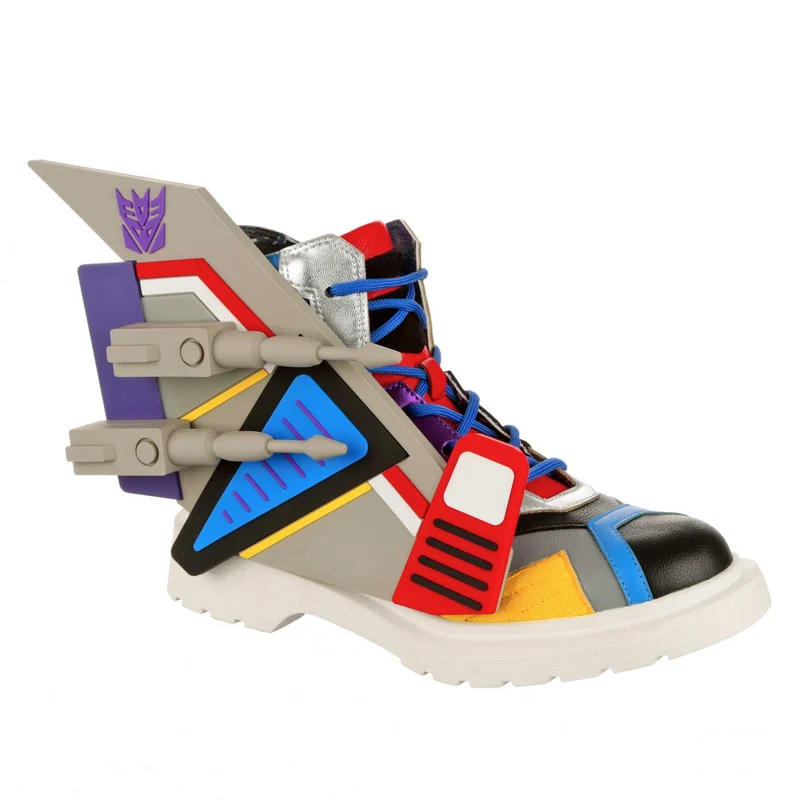 Irregular Choice Frauen Transformers Mehr als das Auge fassende Stiefel – Rot/Grau