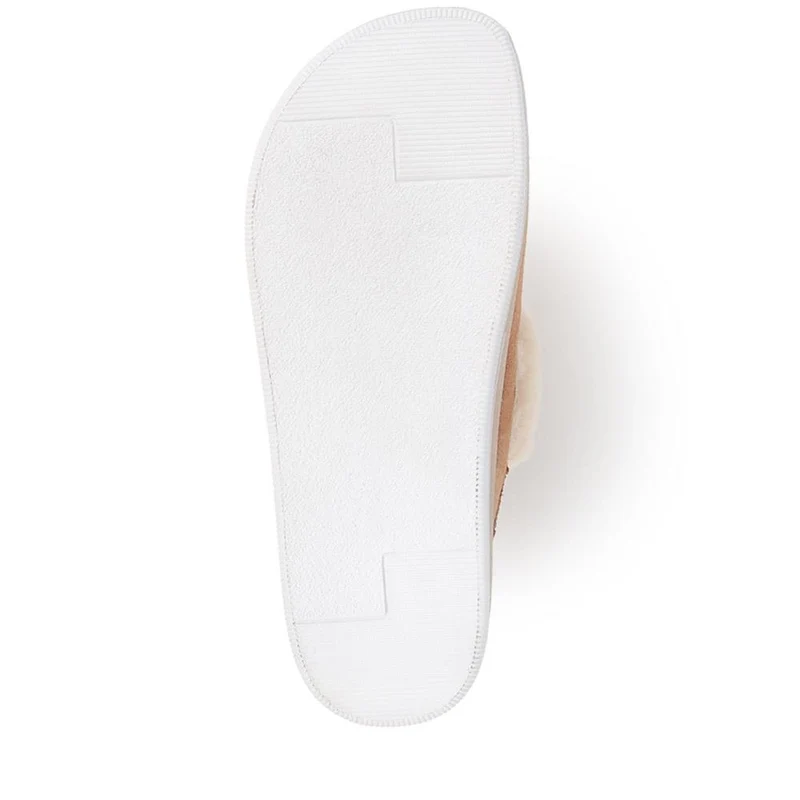 Faux-Fur Slipper Mules - INB40011 / 326 245 - Camel