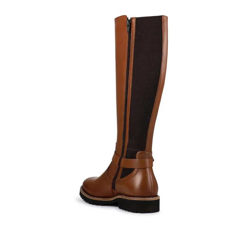 Elastic Fit Zip Up Long Boots - MAGNU42001 / 328 147 - Tan