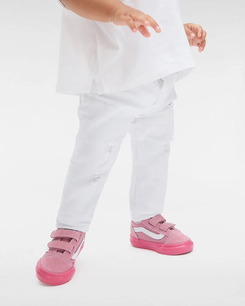 VANS Kleinkinder Old Skool V Glossy Sidewall – Rosa