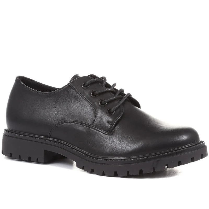 Lightweight Lace Up Shoes - WBINS36118 / 322 793 - Black