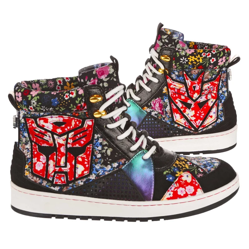 Irregular Choice Frauen Transformers Epic Battle High-Top-Sneaker – Schwarz
