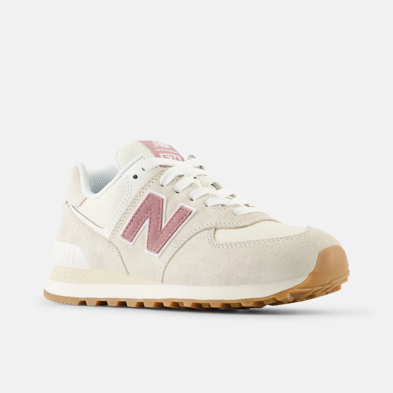 New Balance Damen 574 Fashion Trainer – Beige / Rosa