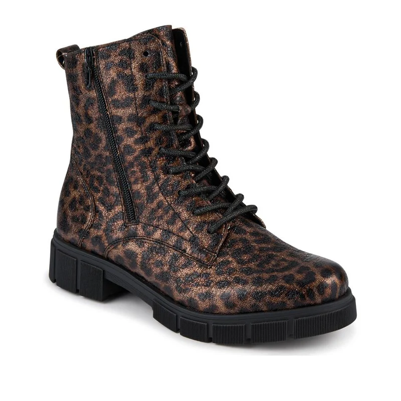 Faux Leather Lace-Up Boots - DRS42510 / 327 732