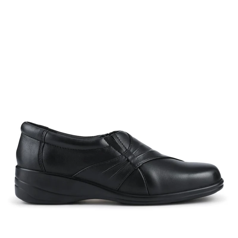 Smart Leather Slip-On Shoes - KF42001 / 328 024 - Black