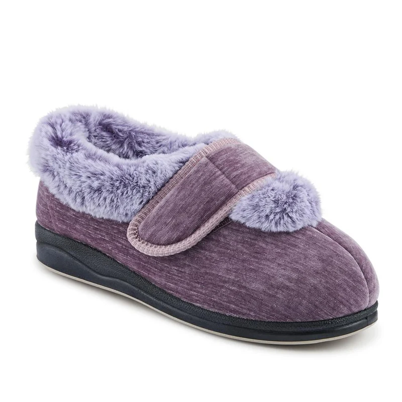 EasyFit Extra-Wide Touch-Fasten Slippers - SKYE / 327 937