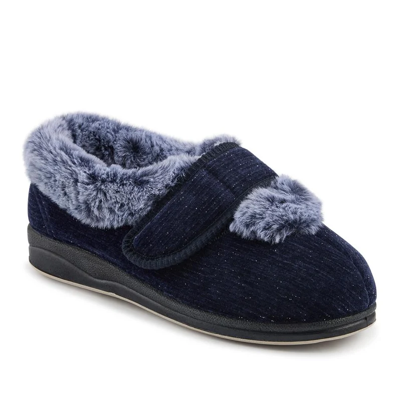 EasyFit Extra-Wide Touch-Fasten Slippers - SKYE / 327 937