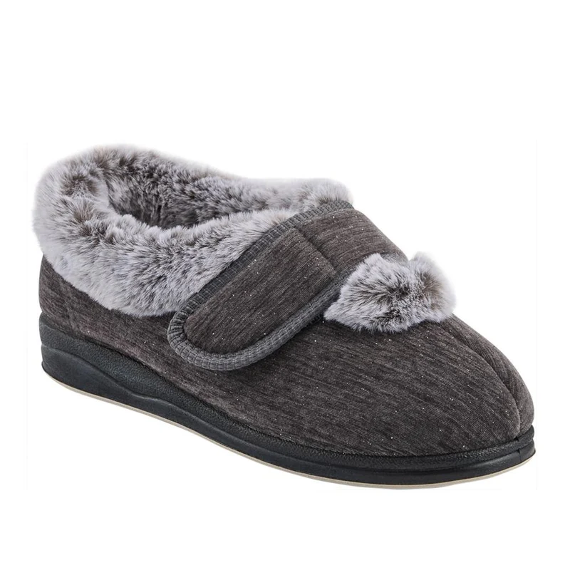 EasyFit Extra-Wide Touch-Fasten Slippers - SKYE / 327 937