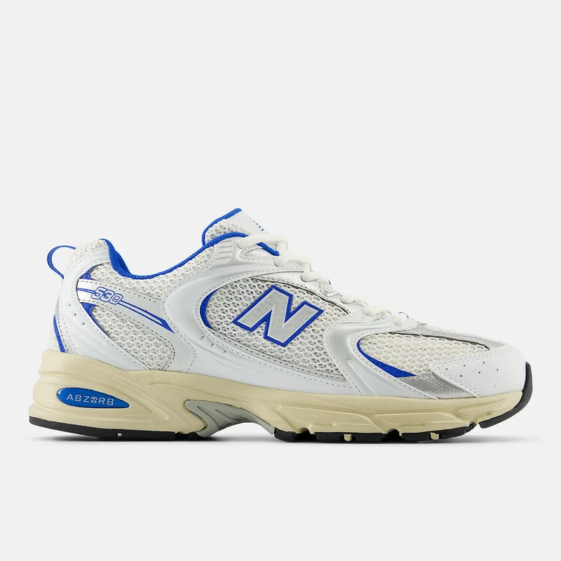 New Balance Unisex 530 Fashion Trainer – Weiß / Blau Oasis