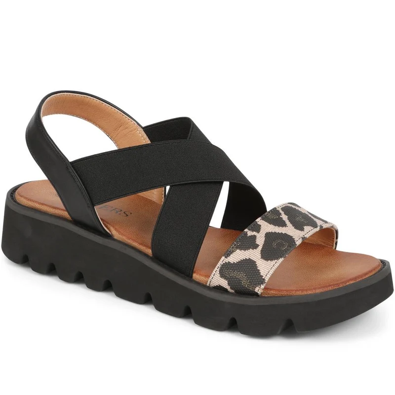 Slip On Chunky Sandals - BAIZH39011 / 325 194 - Black Multi
