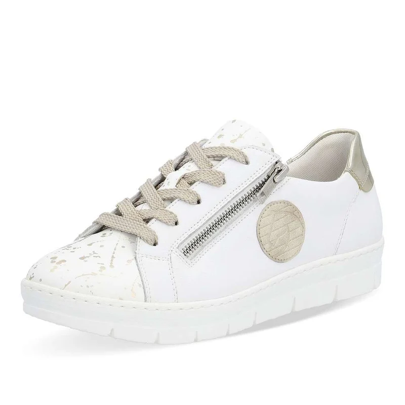 Remonte Modische Damen-Ledersneaker – Weiß