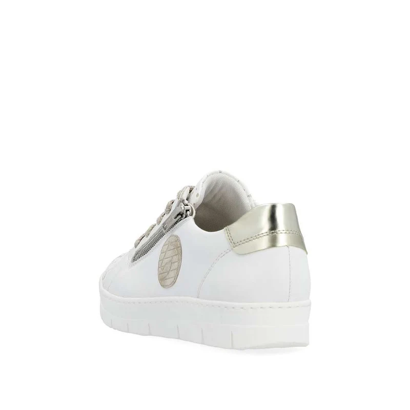 Remonte Modische Damen-Ledersneaker – Weiß
