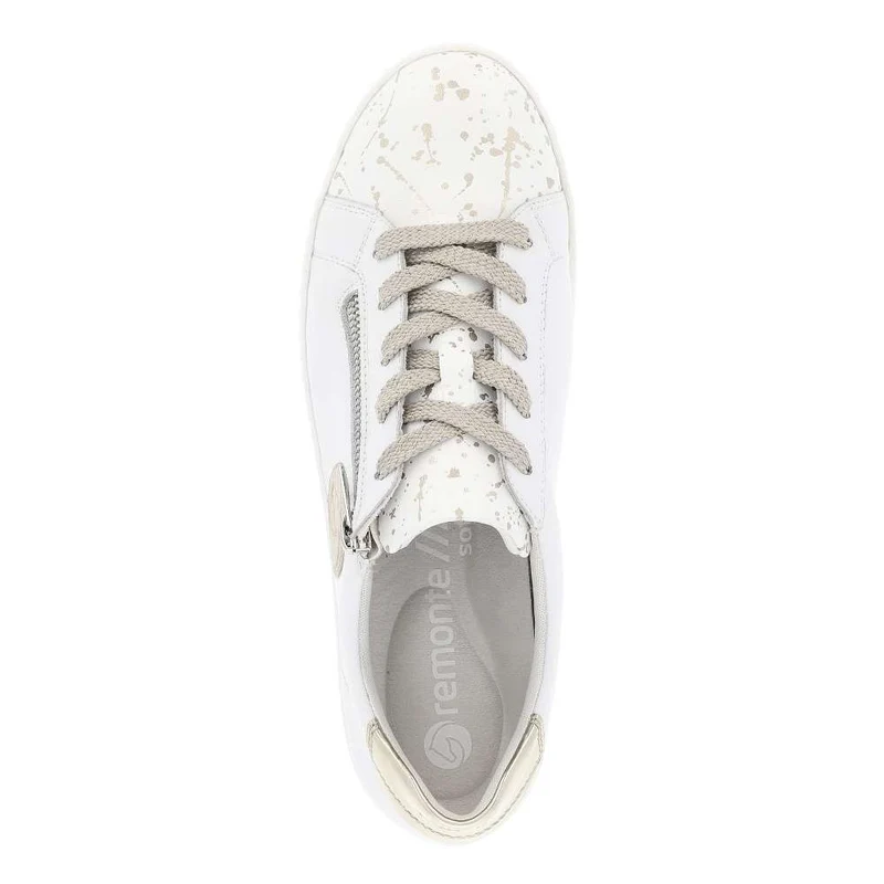 Remonte Modische Damen-Ledersneaker – Weiß