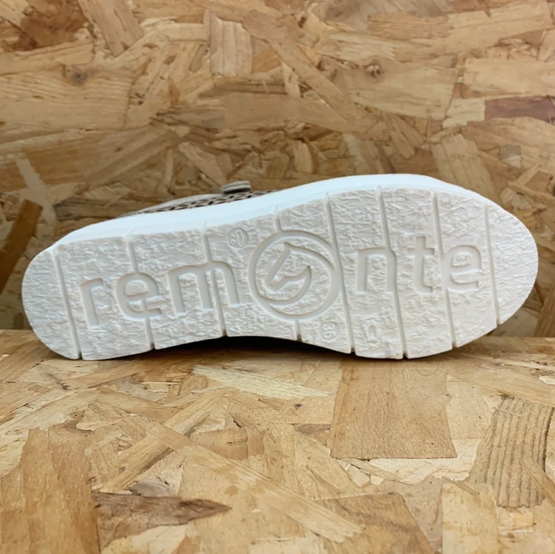 Remonte Damenmode-Ledersneaker – Metallic