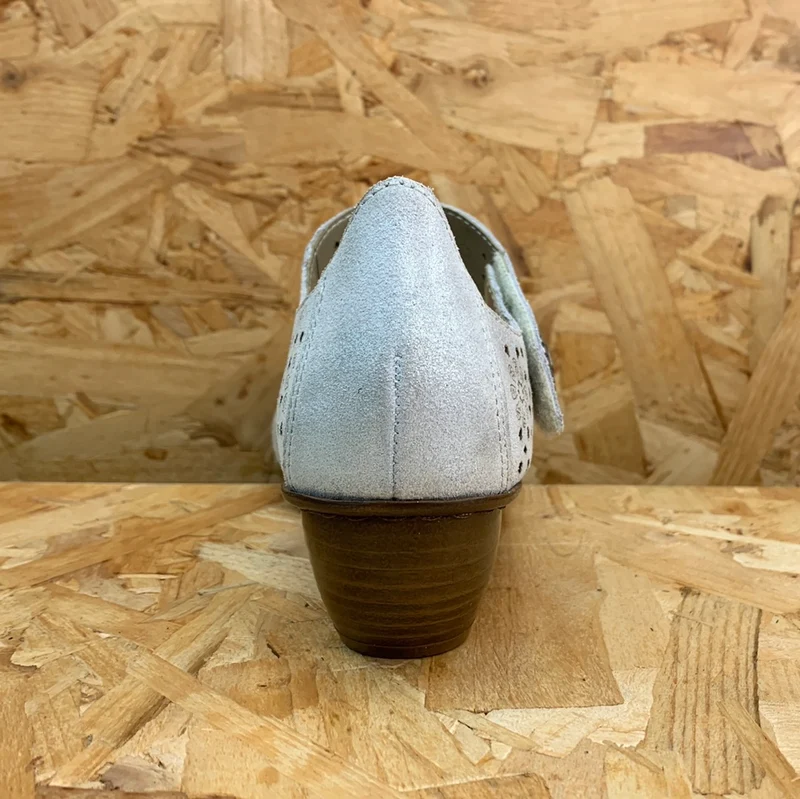 Rieker Modische Damen-Sandale mit Absatz – Silber