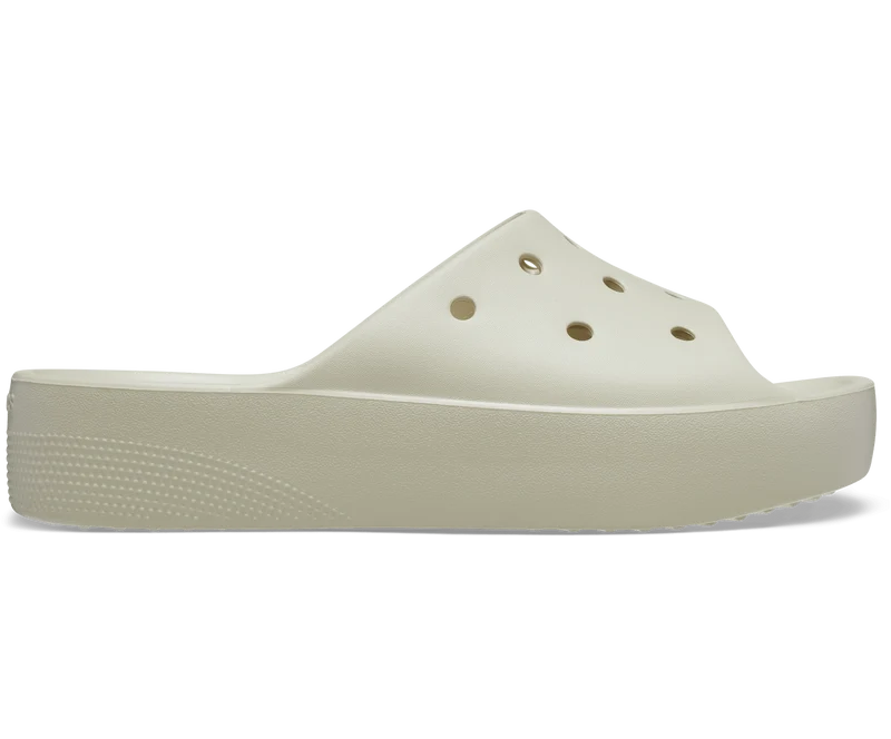 Crocs Klassische Unisex-Plateaurutsche – Knochen