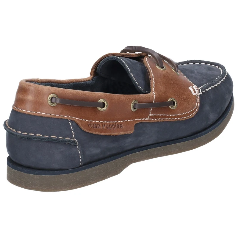 Hush Puppies Herren-Bootsschuh „Henry“ aus Leder – Blau