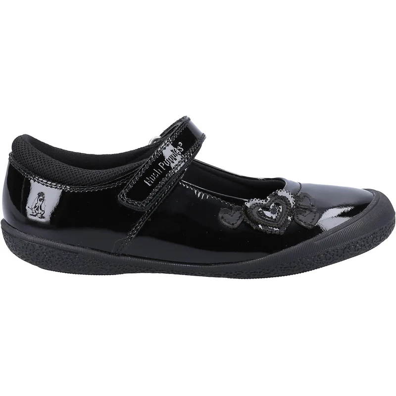 Hush Puppies Rosanna Lack-Schulschuhe für Mädchen – Schwarz