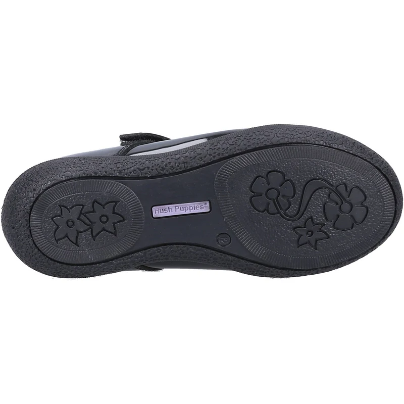 Hush Puppies Rosanna Lack-Schulschuhe für Mädchen – Schwarz