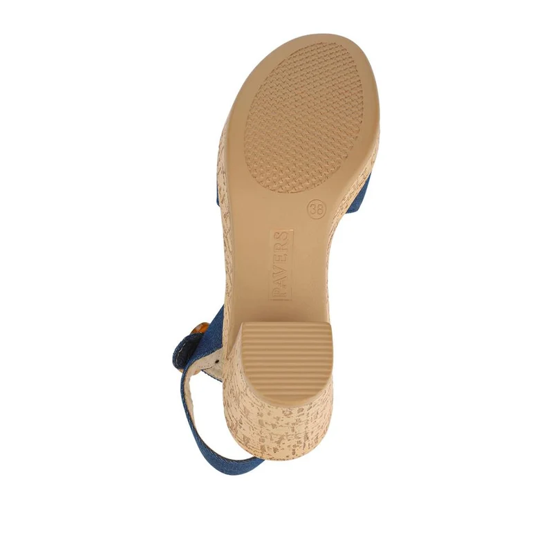 Tall-Heeled Sandals - WBINS41076 / 327 568 - Denim