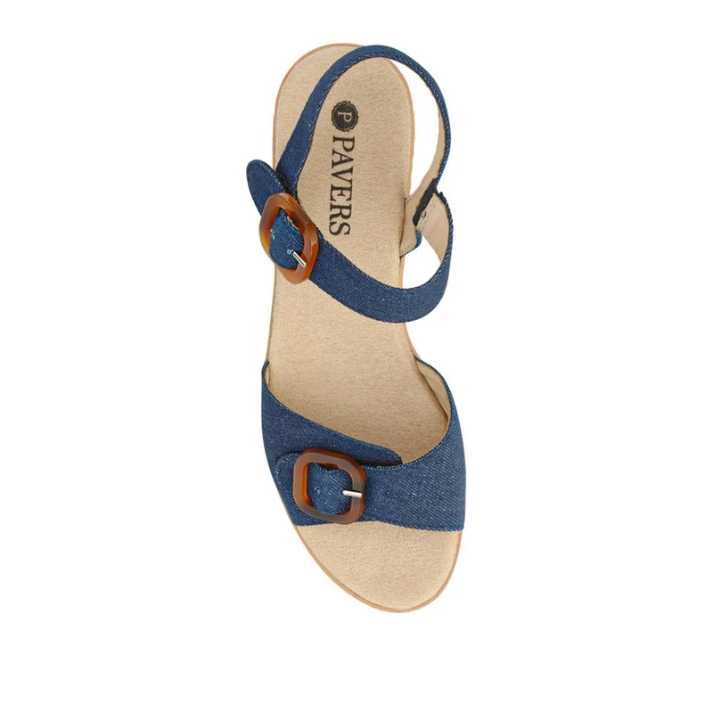 Tall-Heeled Sandals - WBINS41076 / 327 568 - Denim
