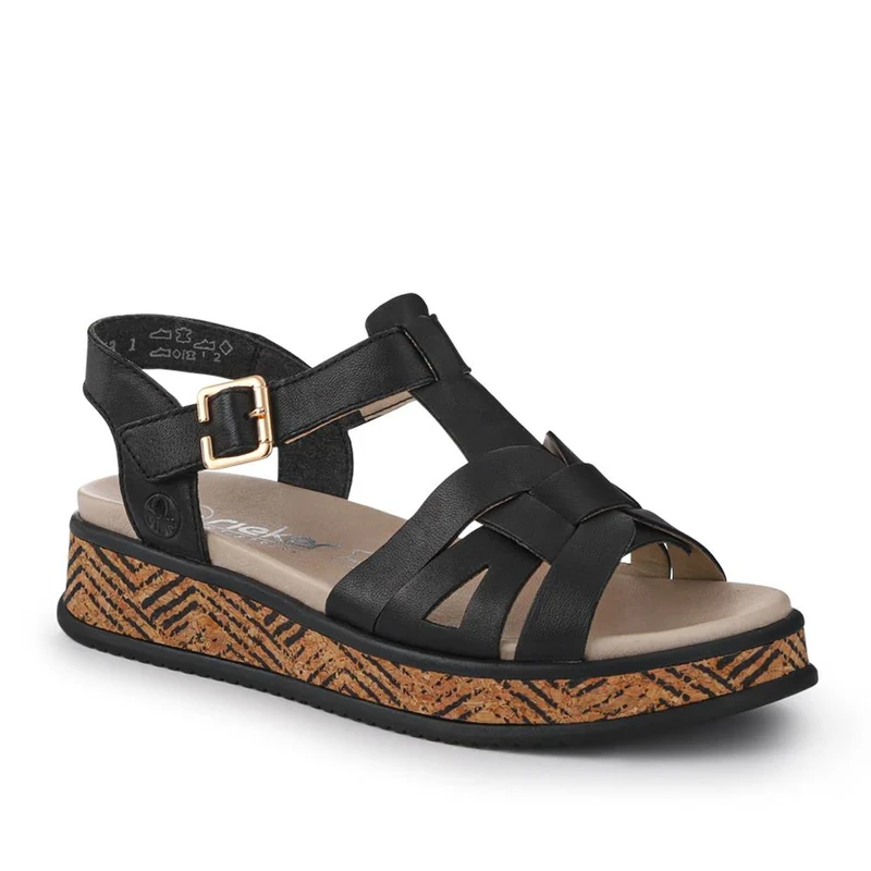Leather Buckle-Up Sandals - RKR41540 / 327 289