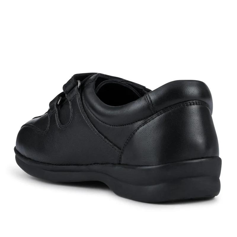 EasyFit Extra Wide Leather Touch-Fastening Shoes - HENRIETTA / 328 428 - Black