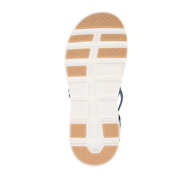 Wide Fit Stretchy Cushioned Sandals - WBINS41089 / 327 328 - Navy