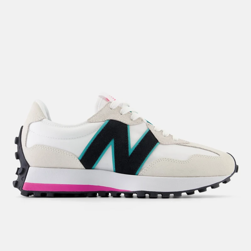 New Balance Damen-Sneaker 327 Fashion – Weiß / Schwarz / Rosa