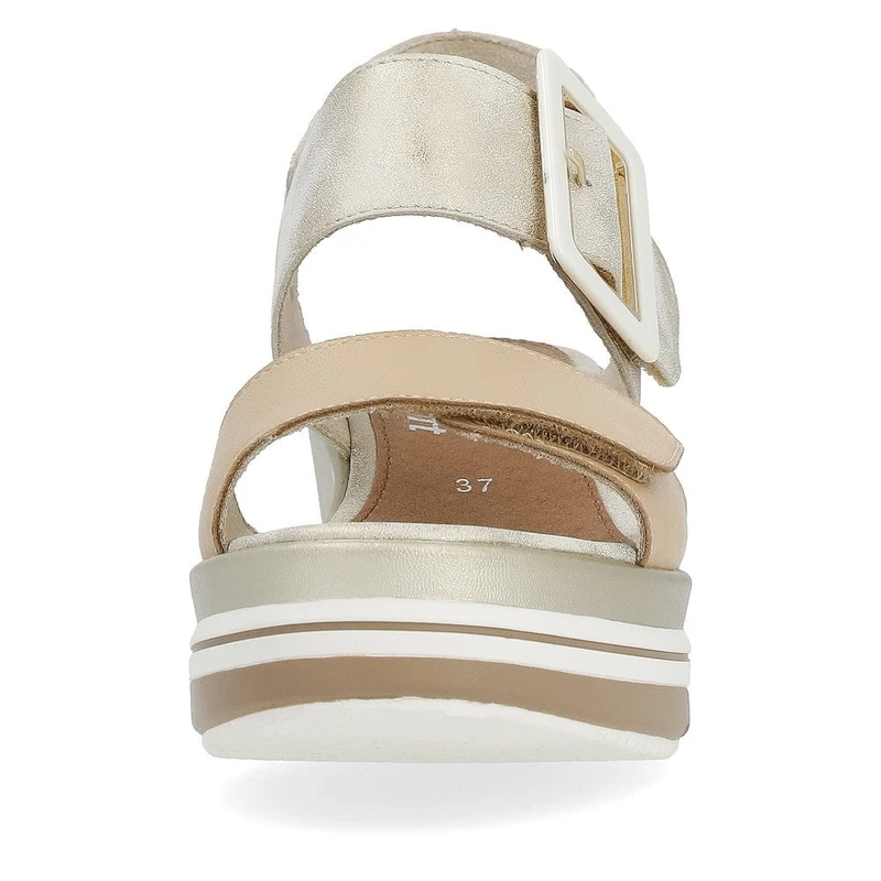Remonte Modische Keilsandalette für Damen – Beige