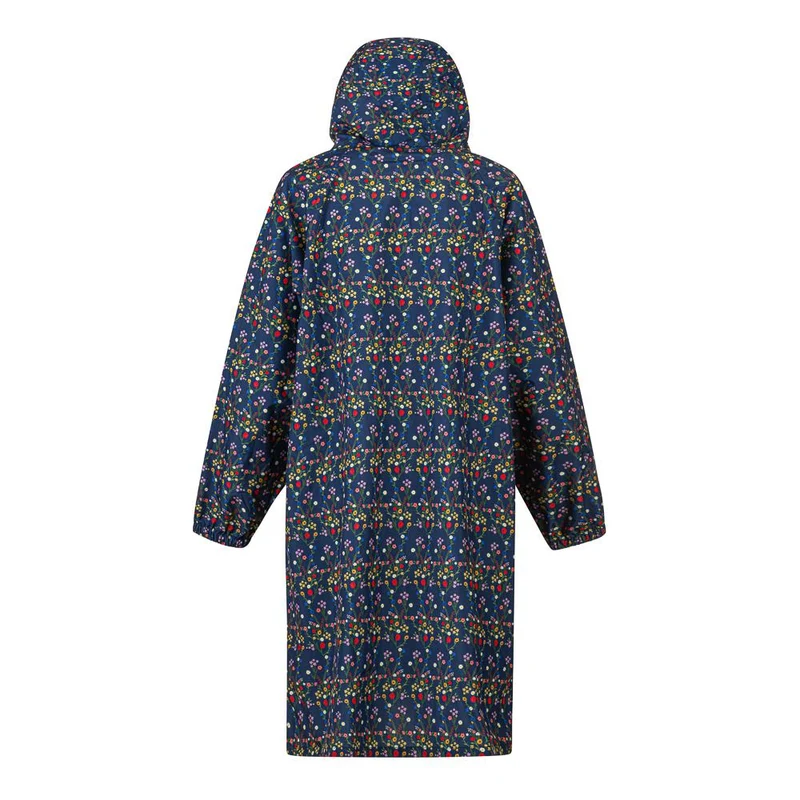 Long Rain-Proof Parka Coat - XKL41002 / 327 653 - Navy Floral