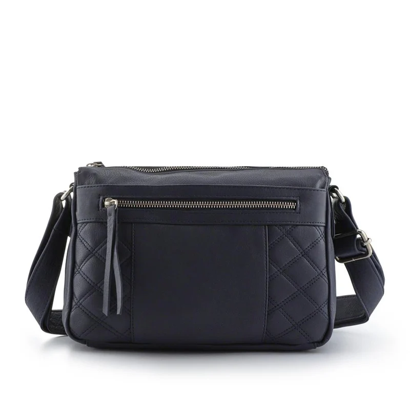 Leather Quilted Crossbody Bag - JWNBG41000 / 327 769 - Navy