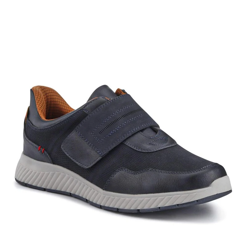 Easy Step In Wide Fit Touch Fastening Trainers - GANG41019 / 327 550 - Navy