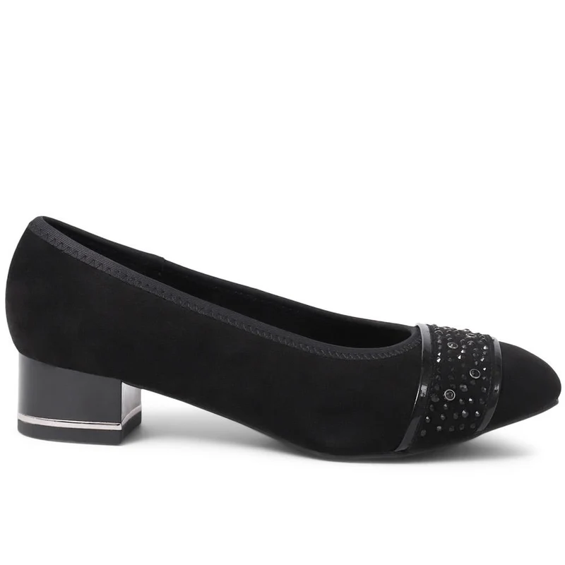 Wide Fit Slip On Court Shoes - PLAN39013 / 325 529 - Black