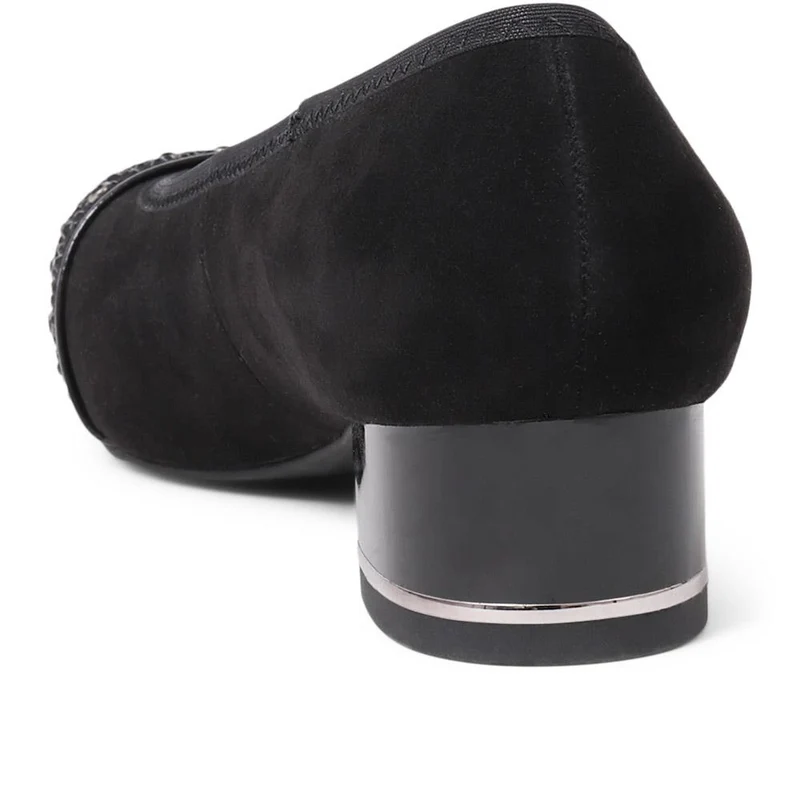Wide Fit Slip On Court Shoes - PLAN39013 / 325 529 - Black
