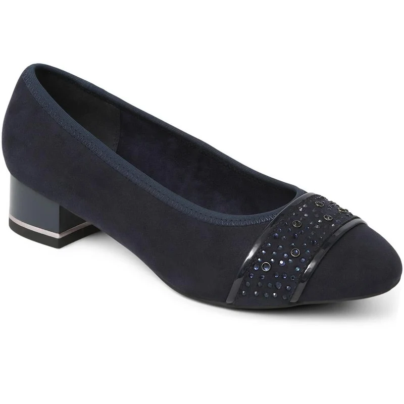 Wide Fit Slip On Court Shoes - PLAN39013 / 325 529 - Navy