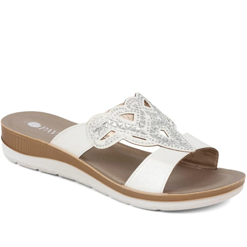 Embellished Mule Sandals - INB39043 / 325 202 - White