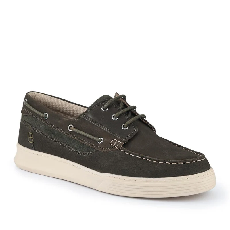 Leather Wide-Fit Boat Shoes - PARK41048 / 327 264